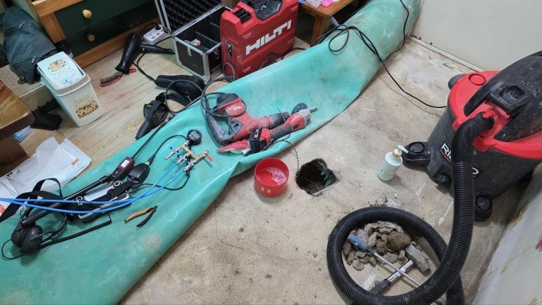 오래된 주택 온수배관 누수 탐지 및 부분 수선 공사 - 광주광역시 배관 시공 사진 8