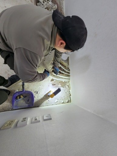 햇빛으로 인한 엑셀 파이프 부식 누수 배관 수리 - 광주광역시 배관 시공 사진 6