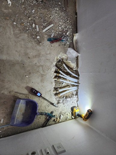 햇빛으로 인한 엑셀 파이프 부식 누수 배관 수리 - 광주광역시 배관 시공 사진 7